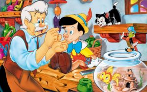 Geppetto e Pinocchio disney
